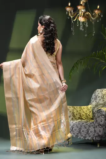 Kanjivaram silk saree trendy kora tissue desinge organza swarnika zari banarasi saree for women