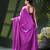 Soft satin silk saree one color solid design satin sari crepe farewell saree for women