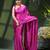 Soft satin silk saree one color solid design satin sari crepe farewell saree for women