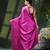 Soft satin silk saree one color solid design satin sari crepe farewell saree for women