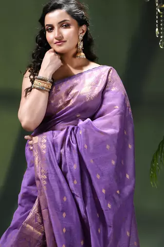 Cotton silk fancy saree for women golden art design sari latest kohinoor design sarees for women