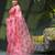 Women's printed organza sari trending rose leaf design fancy wedding saree for women