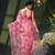 Women's printed organza sari trending rose leaf design fancy wedding saree for women