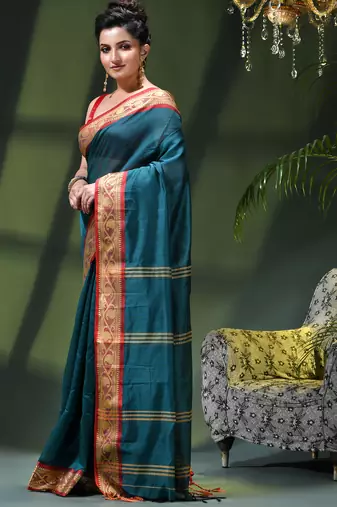 Women's pure cotton silk saree prema design party wear linen handloom fancy cotton saree