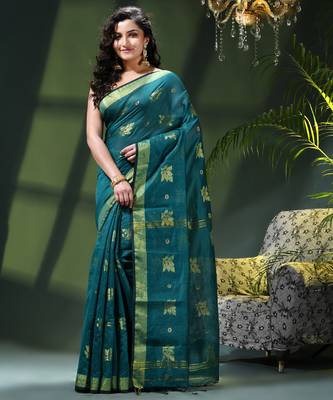 Women's cotton silk party wear saree gulnaz design georgette chiffon cotton saree 1