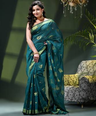 Women's cotton silk party wear saree gulnaz design georgette chiffon cotton saree 5