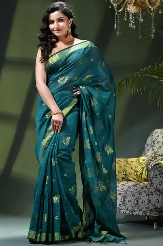 Women's cotton silk party wear saree gulnaz design georgette chiffon cotton saree
