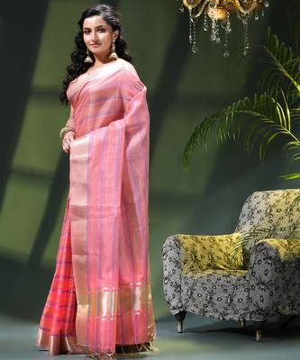 Kanjivaram silk saree trendy kora tissue desinge organza swarnika zari banarasi saree for women 2
