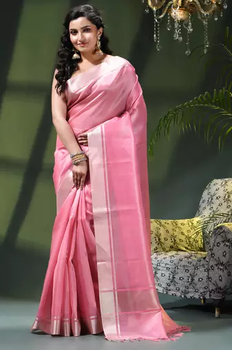 Kanjivaram silk saree trendy kora tissue desinge organza swarnika zari banarasi saree for women