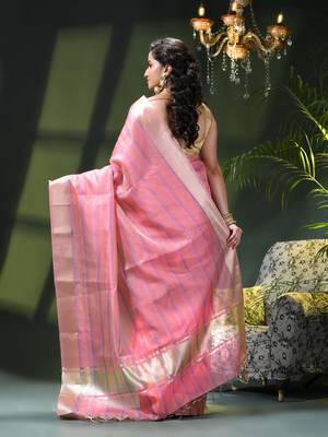 Kanjivaram silk saree trendy kora tissue desinge organza swarnika zari banarasi saree for women 3