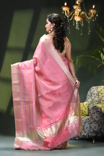 Kanjivaram silk saree trendy kora tissue desinge organza swarnika zari banarasi saree for women