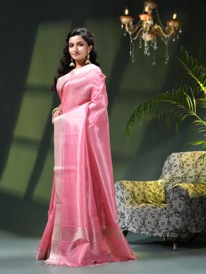 Kanjivaram silk saree trendy kora tissue desinge organza swarnika zari banarasi saree for women 2