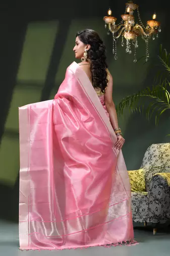 Kanjivaram silk saree trendy kora tissue desinge organza swarnika zari banarasi saree for women