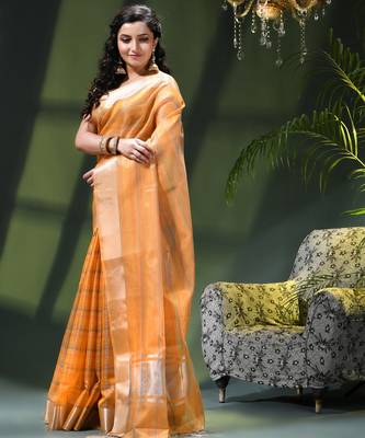 Kanjivaram silk saree trendy kora tissue desinge organza swarnika zari banarasi saree for women 2