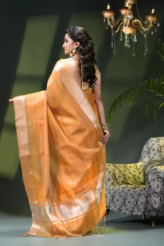Kanjivaram silk saree trendy kora tissue desinge organza swarnika zari banarasi saree for women