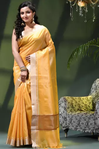 Kanjivaram silk saree trendy kora tissue desinge organza swarnika zari banarasi saree for women