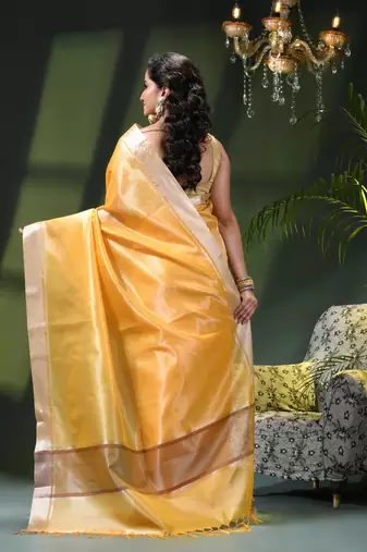 Kanjivaram silk saree trendy kora tissue desinge organza swarnika zari banarasi saree for women