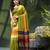 Women's pure cotton chettinad linen silk saree rainbow design daily wear fancy wedding cotton saree