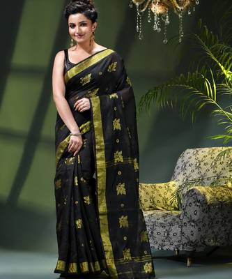 Women's cotton silk party wear saree gulnaz design georgette chiffon cotton saree 1