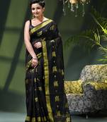 Women's cotton silk party wear saree gulnaz design georgette chiffon cotton saree