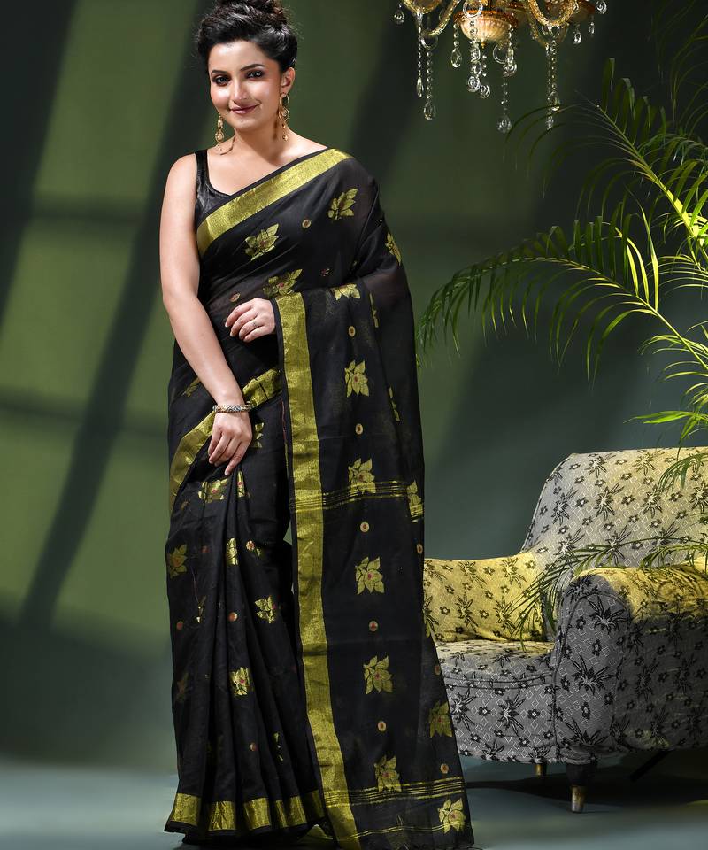 Women's cotton silk party wear saree gulnaz design georgette chiffon cotton saree
