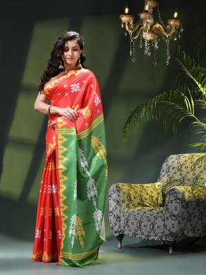 Women's silk party wear saree tanvika design georgette chiffon crepe cotton saree 2