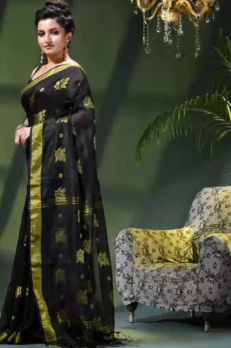 Women's cotton silk party wear saree gulnaz design georgette chiffon cotton saree