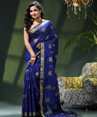 Women's cotton silk party wear saree gulnaz design georgette chiffon cotton saree 1