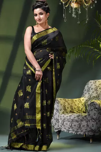 Women's cotton silk party wear saree gulnaz design georgette chiffon cotton saree