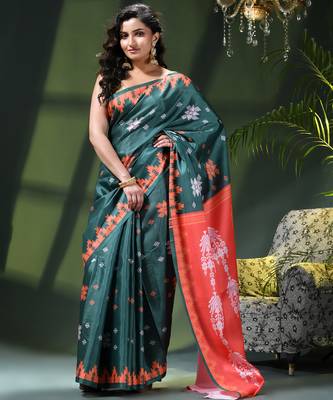 Women's silk party wear saree tanvika design georgette chiffon crepe cotton saree 4