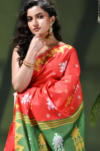 Women's silk party wear saree tanvika design georgette chiffon crepe cotton saree