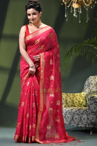 Women's cotton silk party wear saree gulnaz design georgette chiffon cotton saree