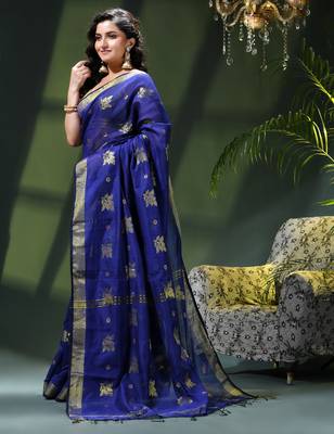 Women's cotton silk party wear saree gulnaz design georgette chiffon cotton saree 2