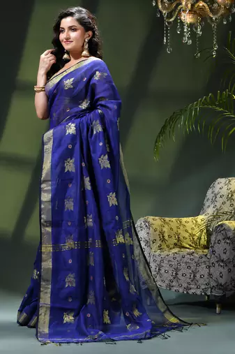 Women's cotton silk party wear saree gulnaz design georgette chiffon cotton saree