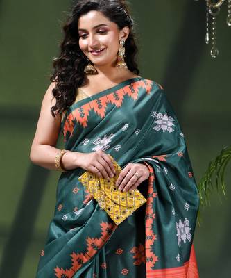 Women's silk party wear saree tanvika design georgette chiffon crepe cotton saree 5