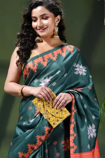Women's silk party wear saree tanvika design georgette chiffon crepe cotton saree
