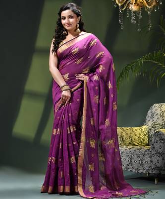 Women's cotton silk party wear saree gulnaz design georgette chiffon cotton saree 1