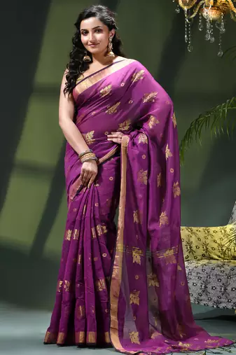 Women's cotton silk party wear saree gulnaz design georgette chiffon cotton saree