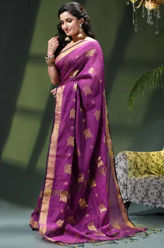 Women's cotton silk party wear saree gulnaz design georgette chiffon cotton saree