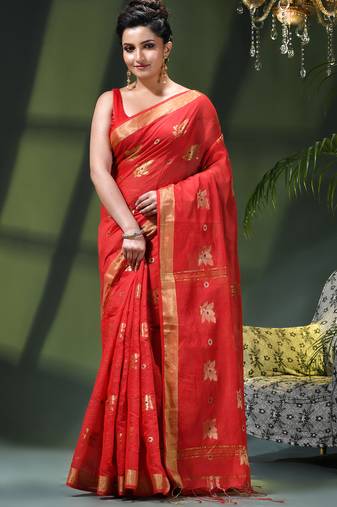 Women's cotton silk party wear saree gulnaz design georgette chiffon cotton saree