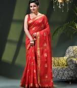 Women's cotton silk party wear saree gulnaz design georgette chiffon cotton saree