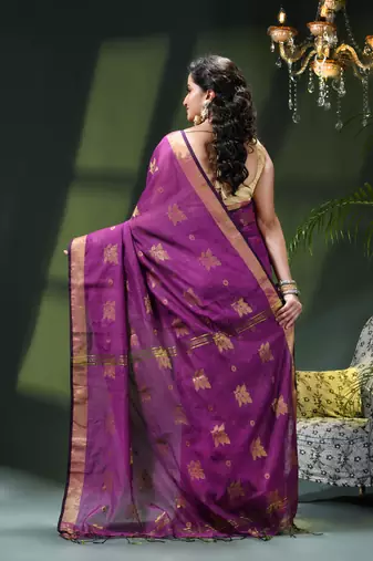 Women's cotton silk party wear saree gulnaz design georgette chiffon cotton saree