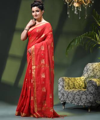 Women's cotton silk party wear saree gulnaz design georgette chiffon cotton saree 2