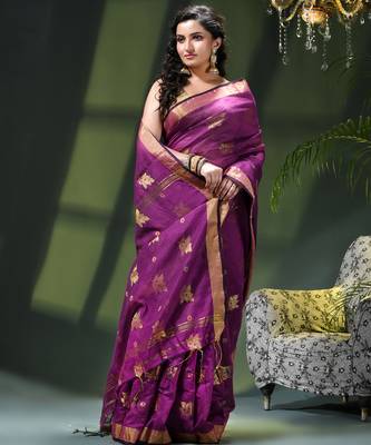 Women's cotton silk party wear saree gulnaz design georgette chiffon cotton saree 4