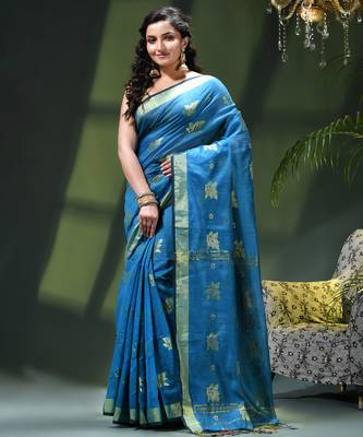 Women's cotton silk party wear saree gulnaz design georgette chiffon cotton saree 1