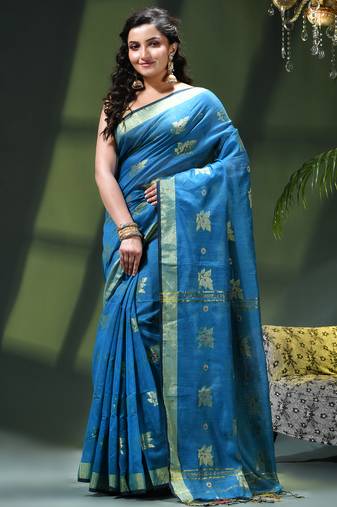 Women's cotton silk party wear saree gulnaz design georgette chiffon cotton saree