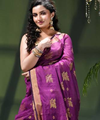 Women's cotton silk party wear saree gulnaz design georgette chiffon cotton saree 5