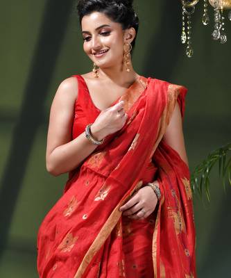 Women's cotton silk party wear saree gulnaz design georgette chiffon cotton saree 5