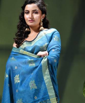 Women's cotton silk party wear saree gulnaz design georgette chiffon cotton saree 4