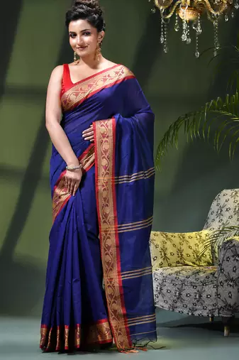 Women's pure cotton silk saree prema design party wear linen handloom fancy cotton saree